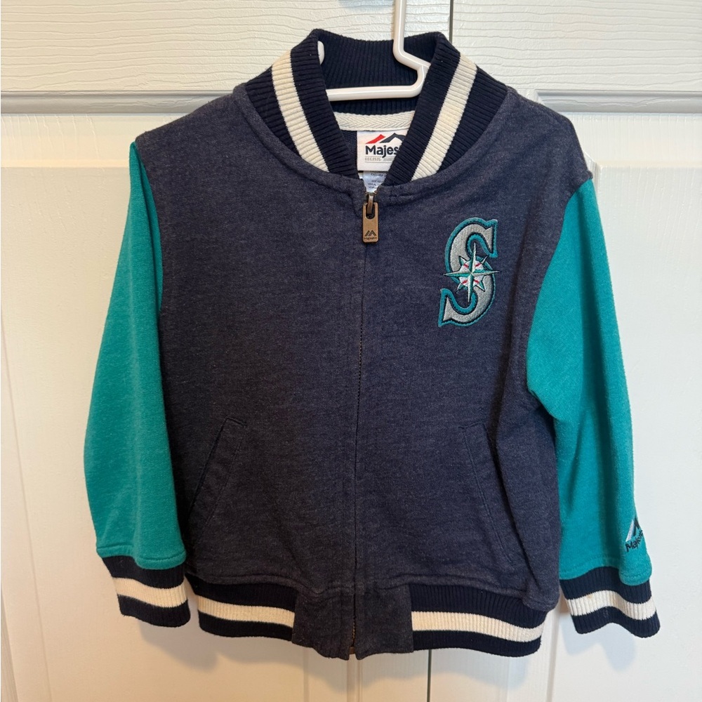 Majestic Kids Navy and Teal Hoodie